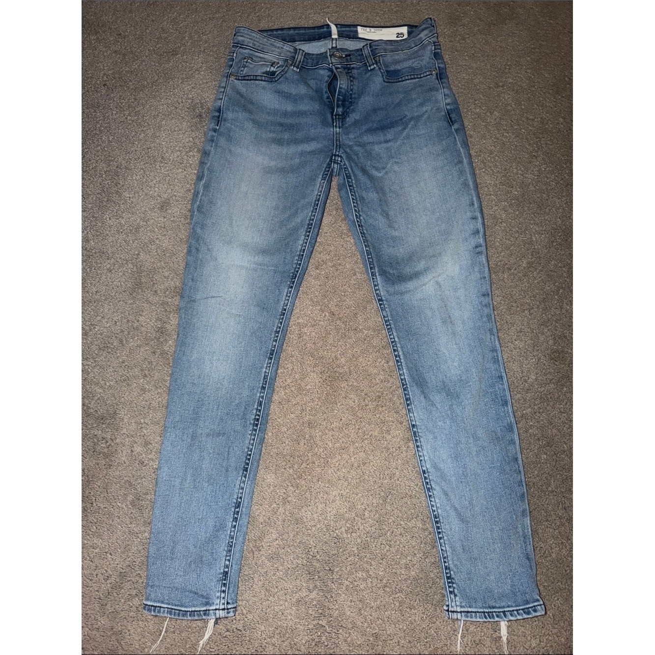 rag & bone Cate Mid-Rise Ankle Skinny Jeans Womens 25
