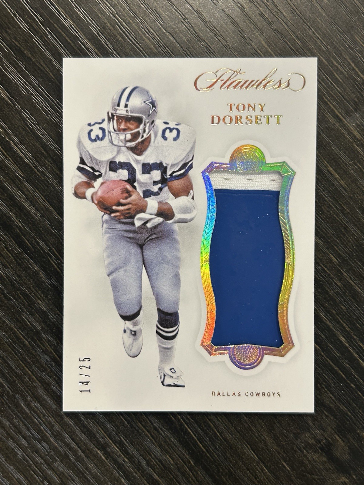 2019 Flawless Football Tony Dorsett /25 Gold 2 Color Jersey Patch Cowboys HOF 2019 Flawless Football Tony Dorsett /25 Gold 2 Color Jersey Patch Cowboys HOF