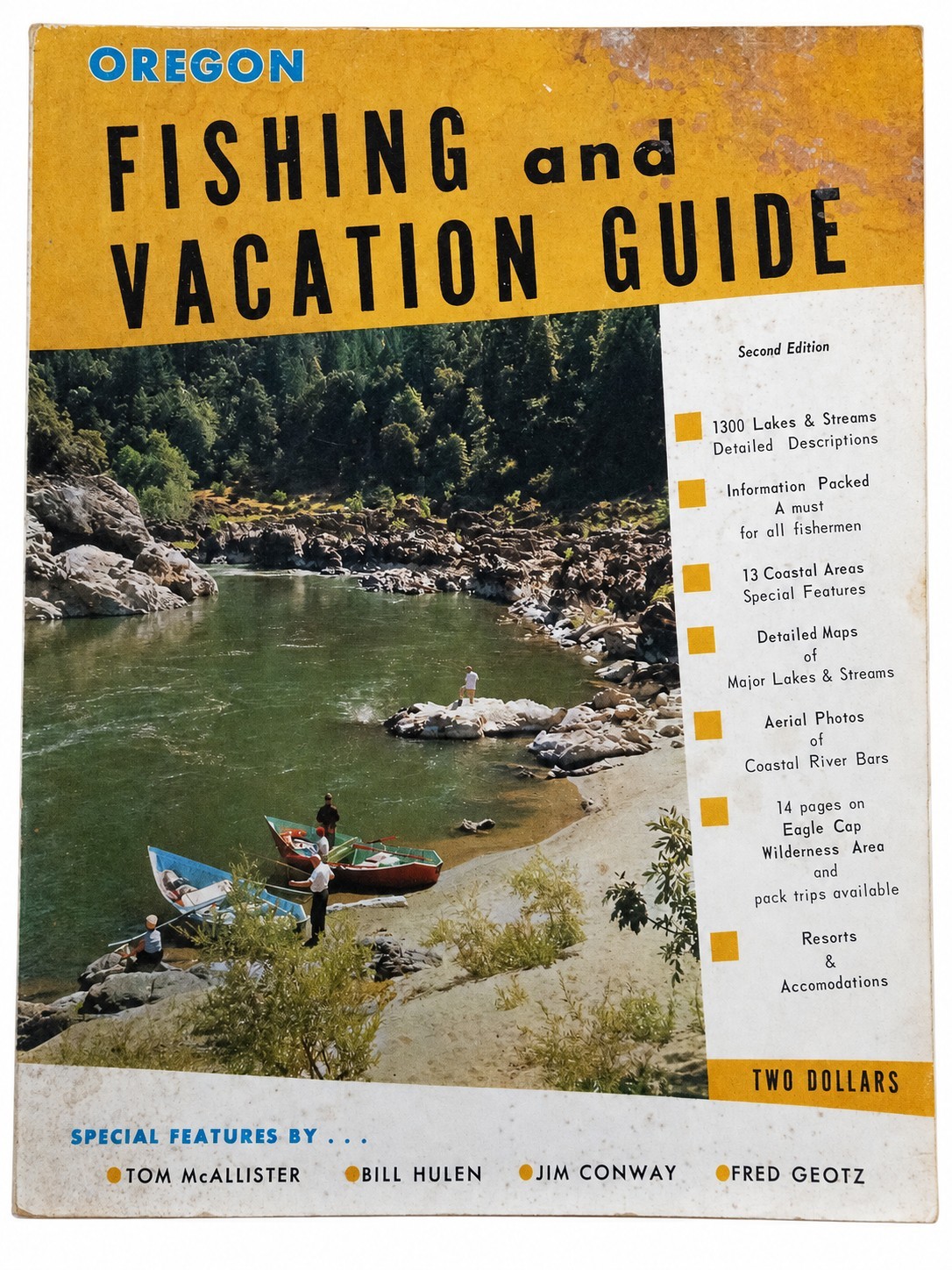 Vintage Oregon Fishing Maps Lakes Rivers Coast Angling Guide 1960 Pacific NW