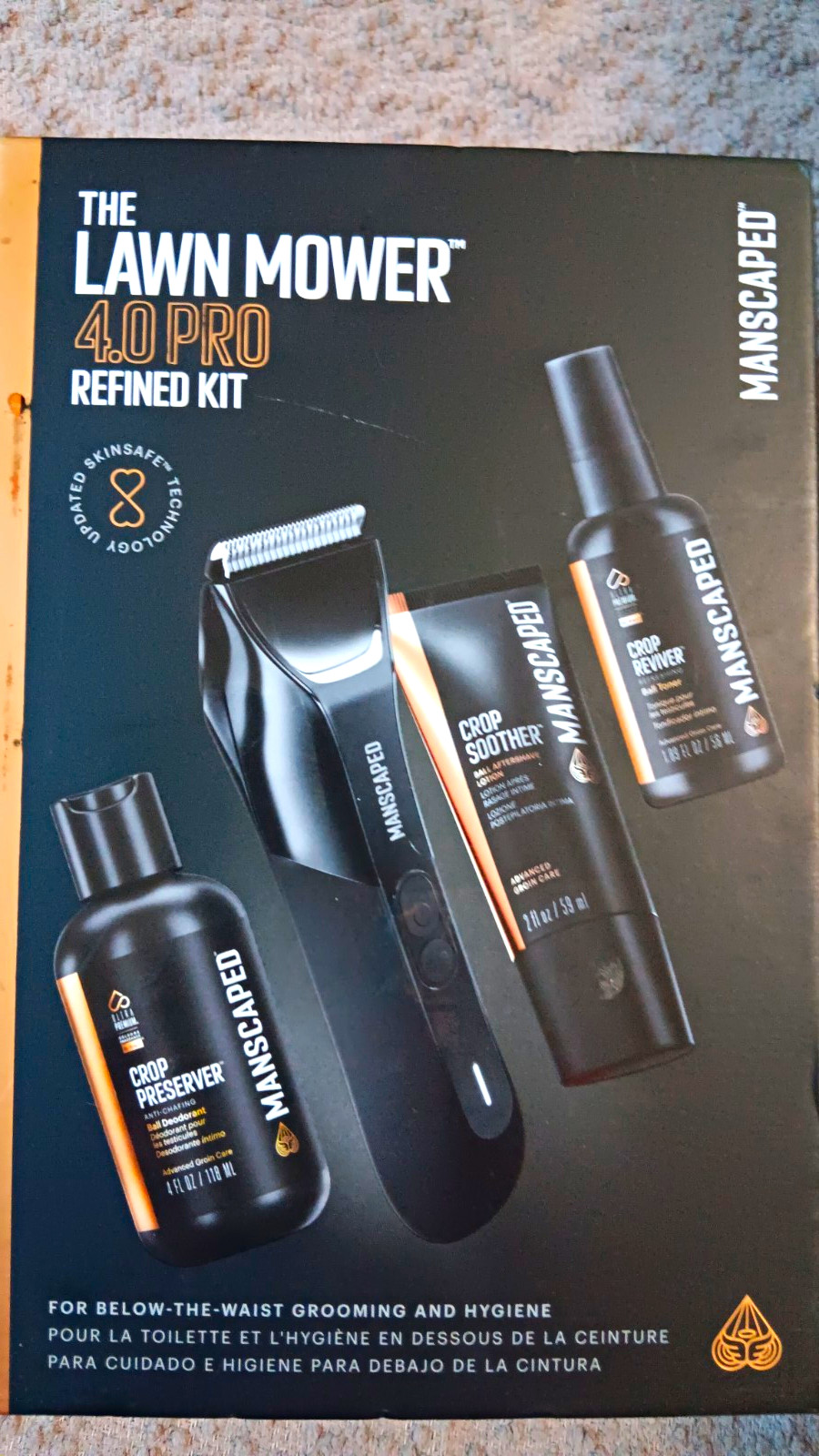Manscaped Lawn Mower 4.0 Pro Refined Shaver Kit Trimmer + Crop Set Black Manscaped Lawn Mower 4.0 Pro Refined Shaver Kit Trimmer + Crop Set Black