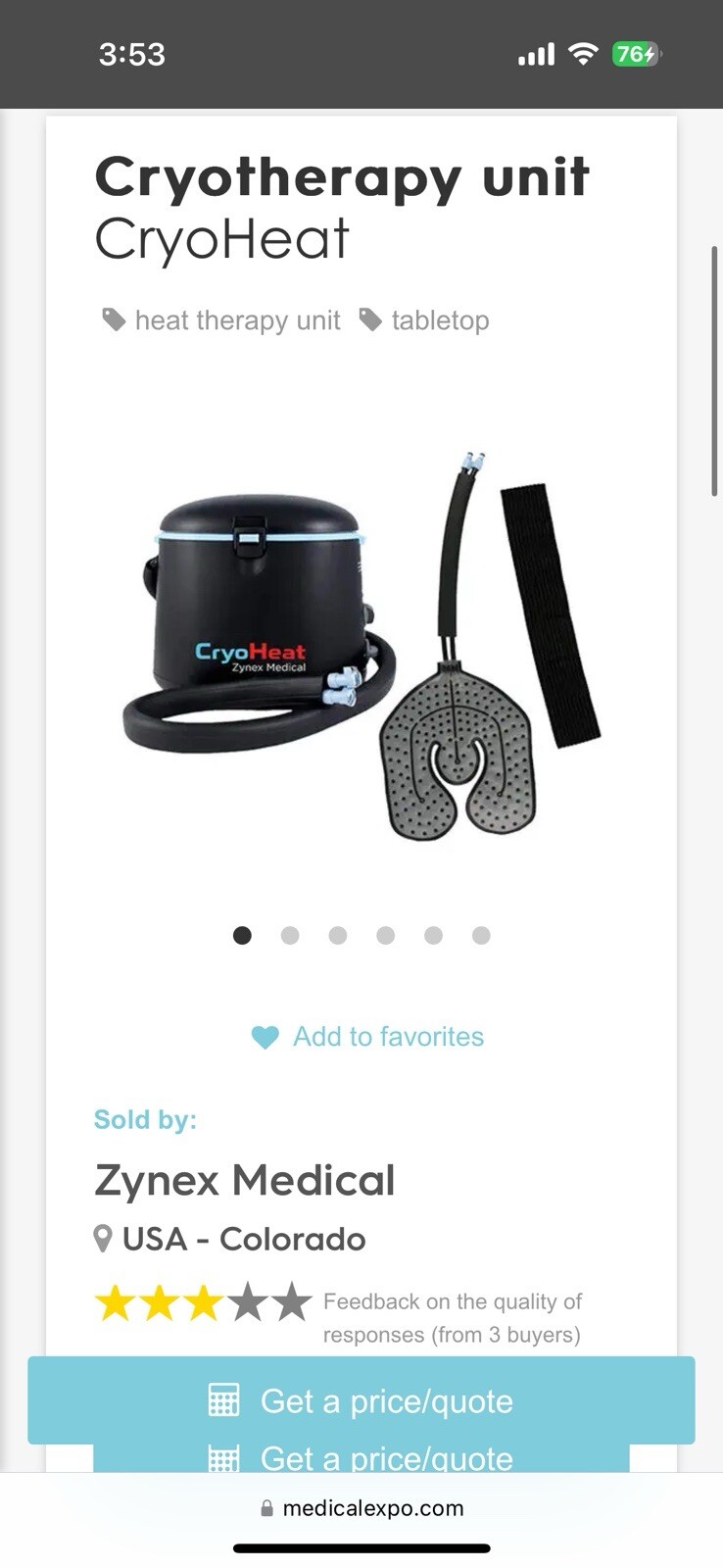 Cryoheat Cryotherapy Machine *BRAND NEW IN UNOPENED BOX* 
