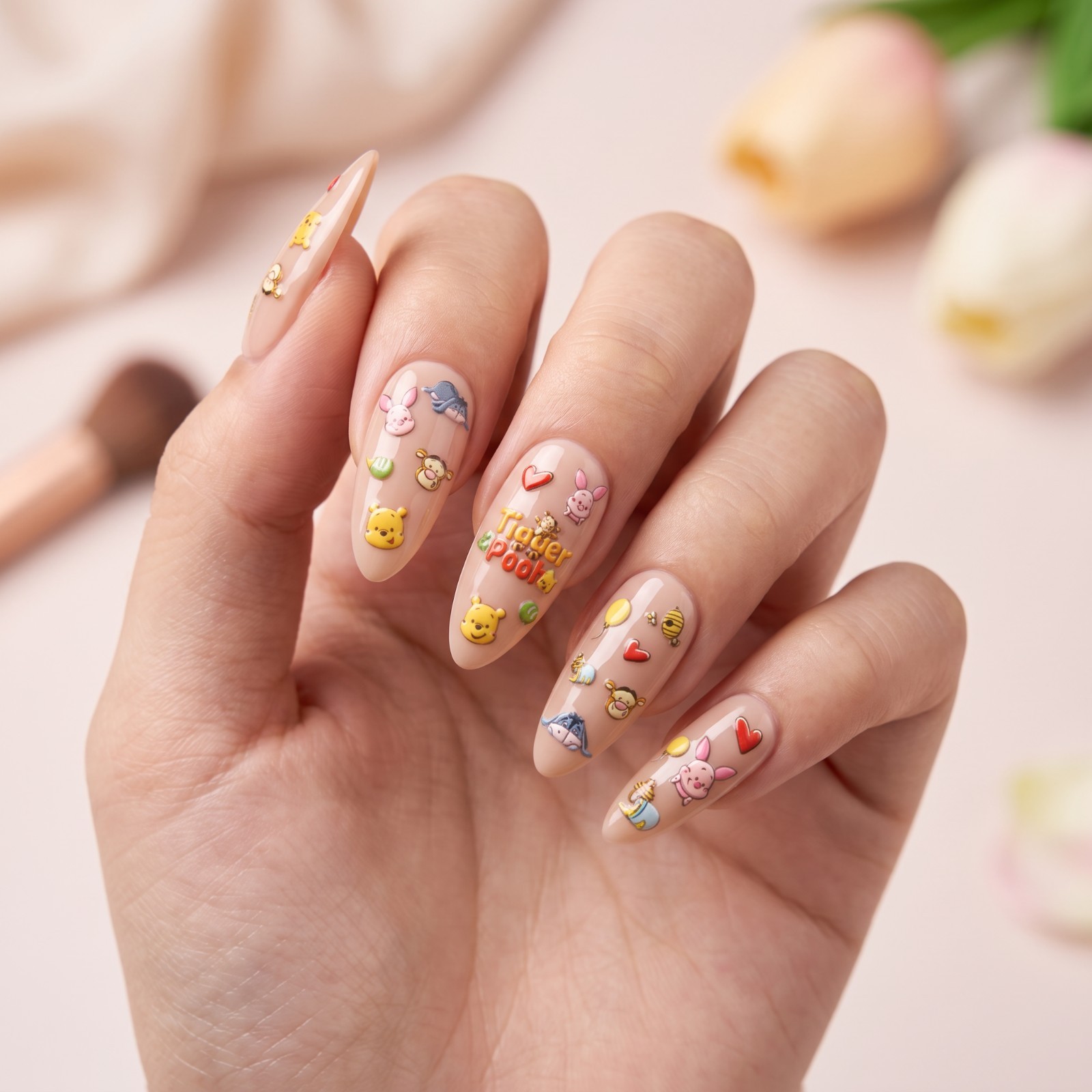 Disney 5D Winnie The Pooh Nail Stickers- Nail Art Decals