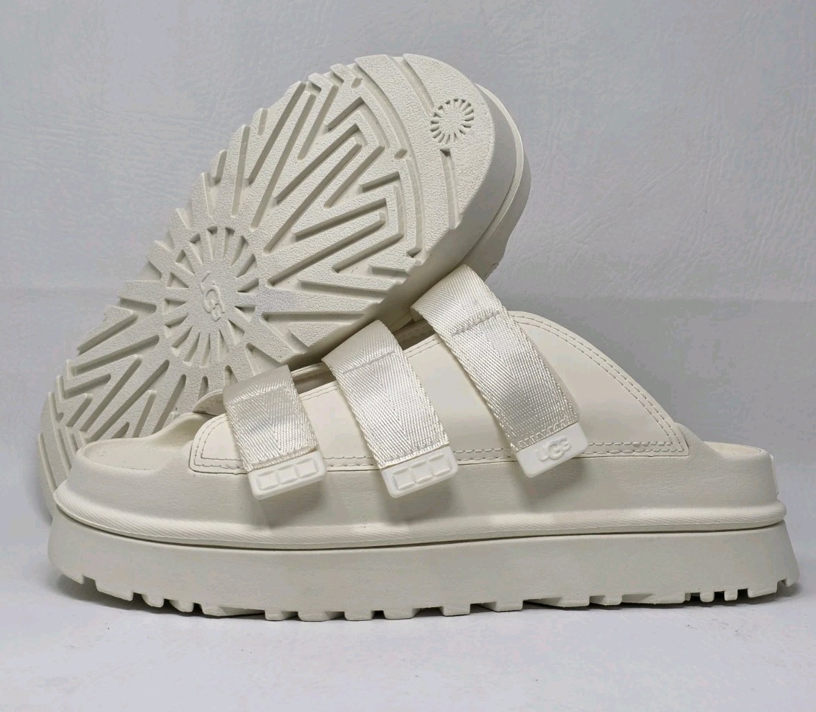 UGG GoldenGlow Platform Slides Sandals In Sand Women\'s Size 11 1167430 New UGG GoldenGlow Platform Slides Sandals In Sand Women\'s Size 11 1167430 New
