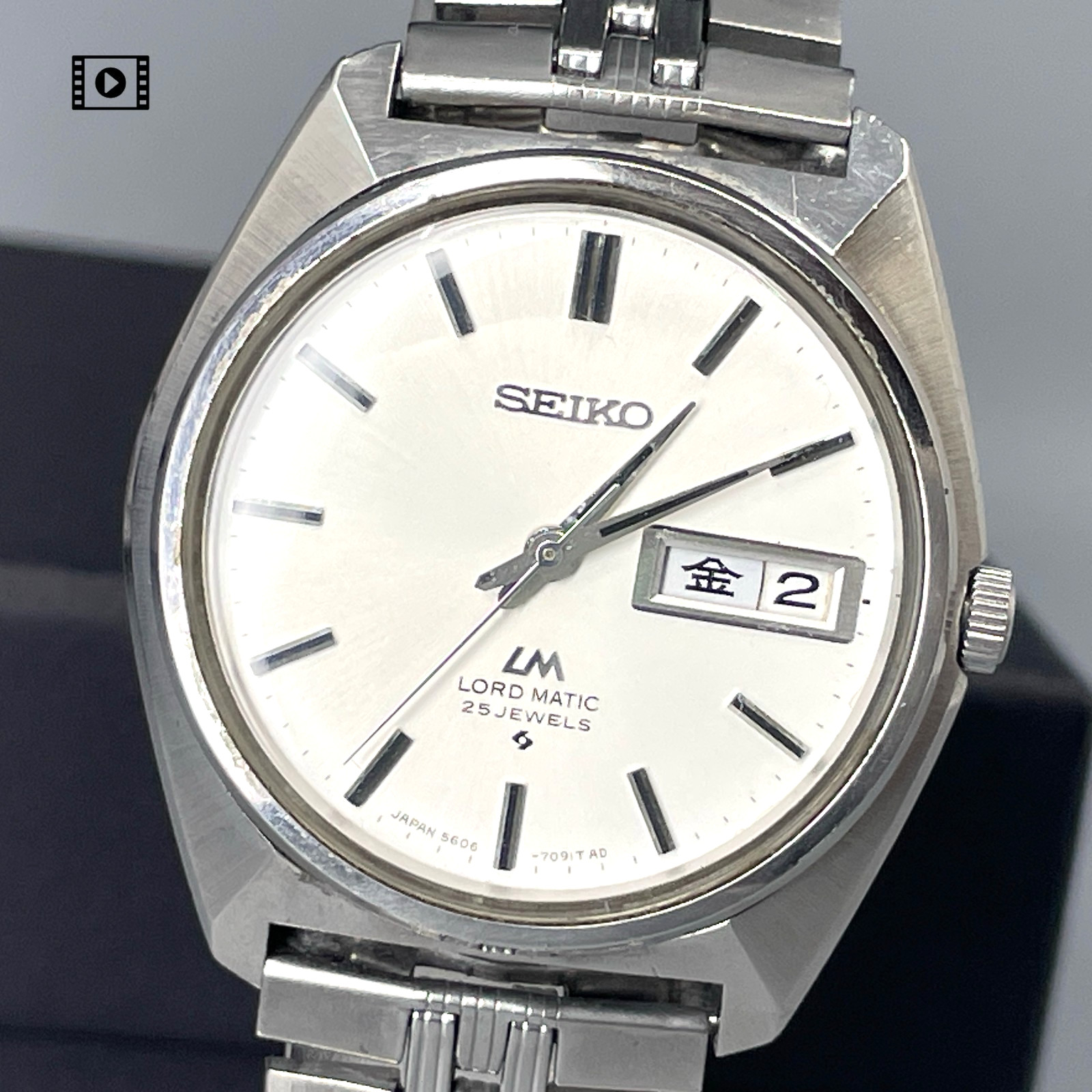 Vtg1969【N Mint/Box】\'Kanji\' Seiko Lord Matic LM 5606-7000 Automatic Men\'s Watch