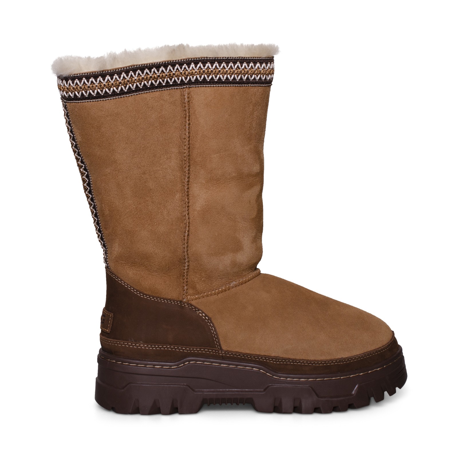UGG CLASSIC TALL TRAILGAZER CHESTNUT LEATHER WATERPROOF WOMEN\'S BOOTS SIZE US 10