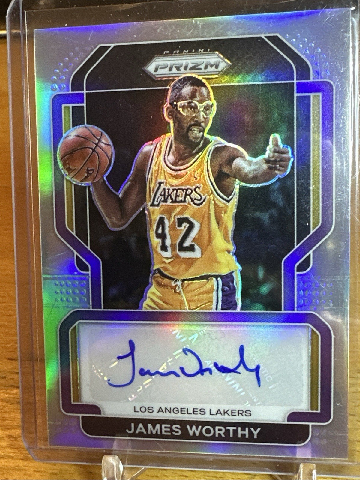 2021-22 Panini Prizm Silver Basketball James Worthy Auto Los Angeles Lakers SP