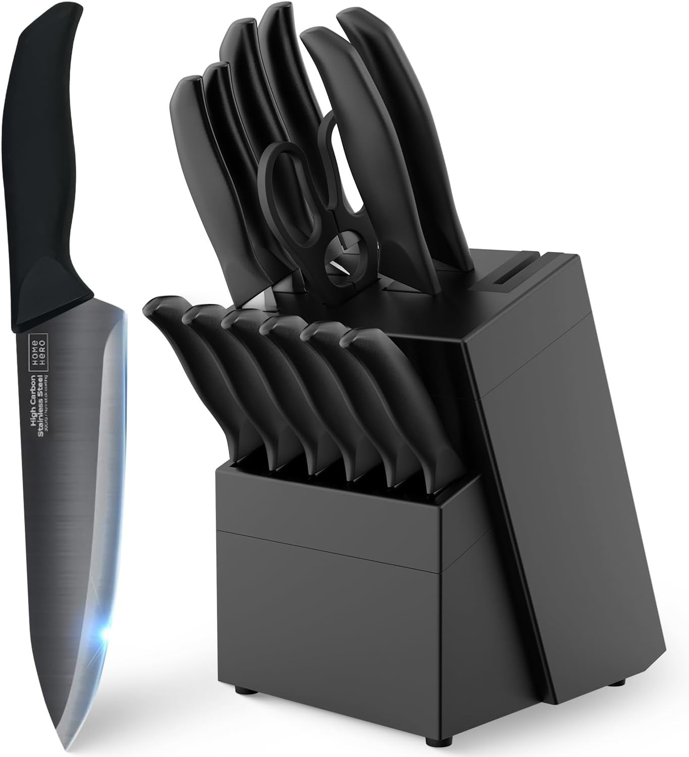HENCKELS Statement Premium Quality 15-Piece Set with Block Natural Razor-Sharp