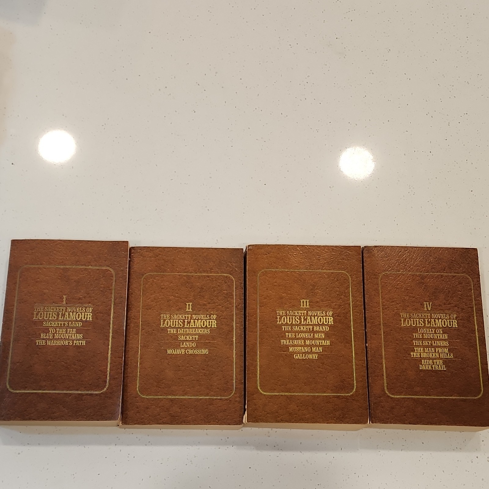 Vintage The Sackett Novels Louis L'Amour Box Set Vol I-IV Bantam Books 1980s