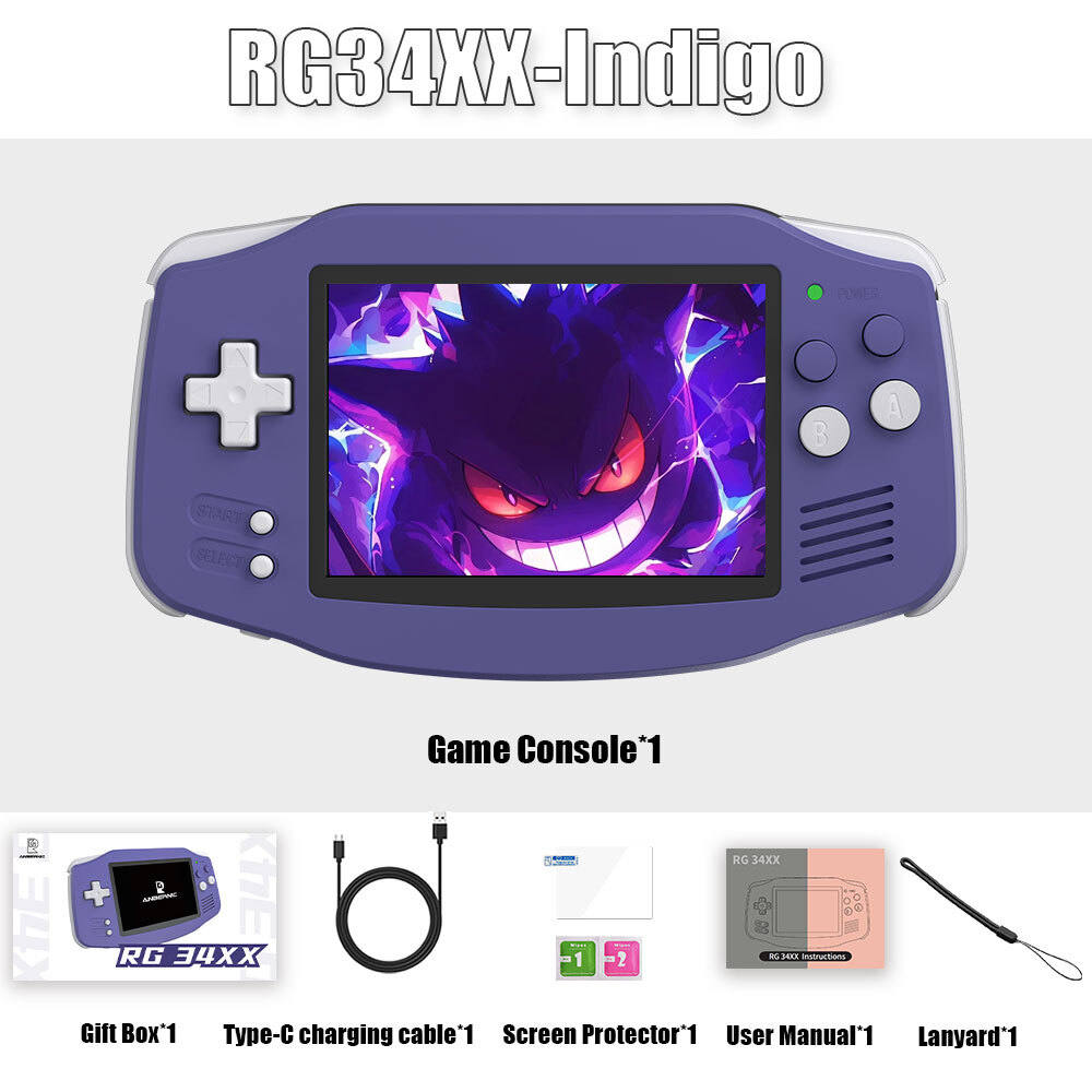 ANBERNIC RG 34XX Handheld Game Console 3.4\' Linux 64-bit 3500mAH RG34XX Gifts