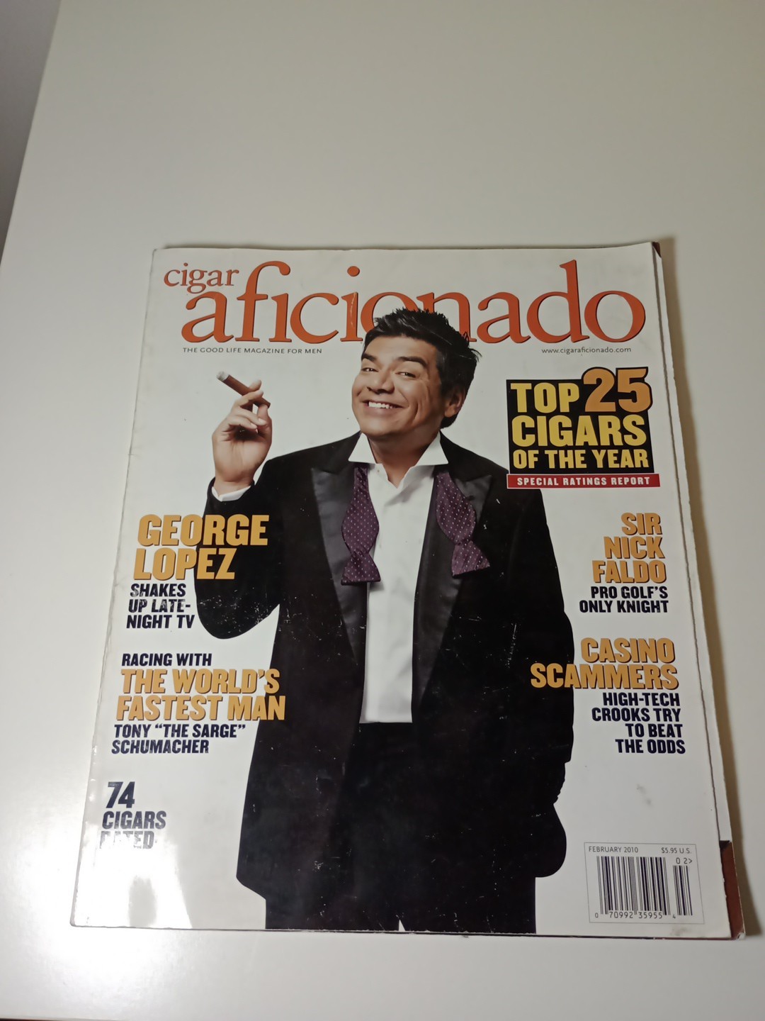 Cigar Aficionado Vintage February 2010 Issue George Lopez Cigar Aficionado Vintage February 2010 Issue George Lopez