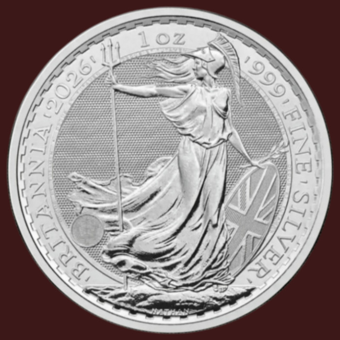 2026 £2 1-oz Great Britain Silver Britannia .999 Brilliant Uncirculated