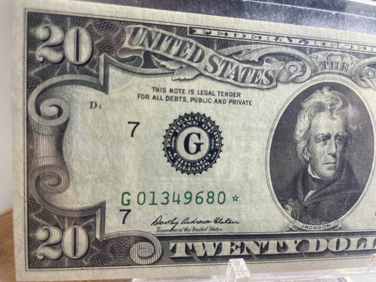1969 $20 Dollar Bill ((GEM)) ((CRISP)) ((CHICAGO)) ((UNCIRCULATED))