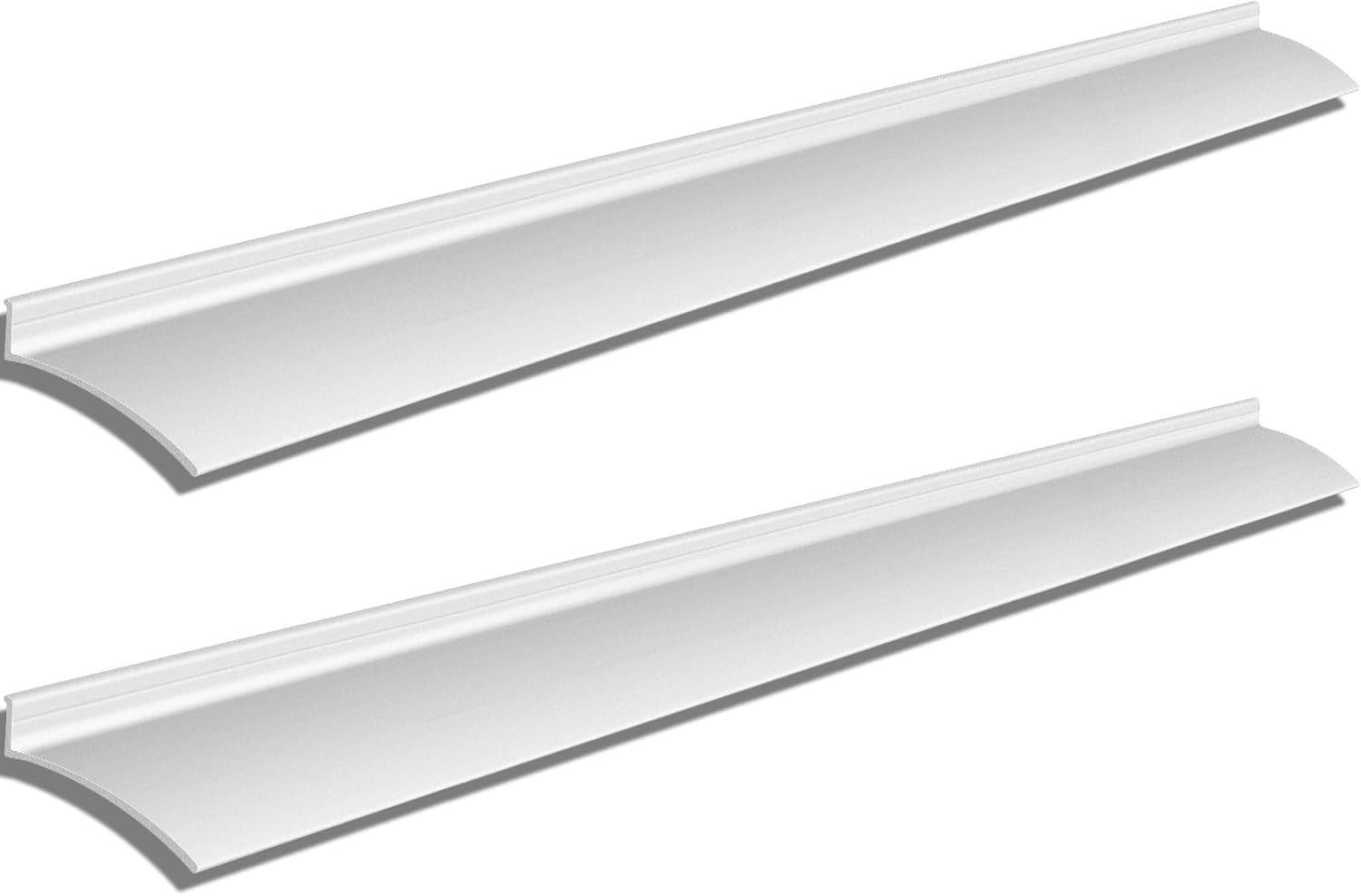 Hicarer 2Pack 52in Door Rain Drip Cap Aluminum Weather Stripping Silver