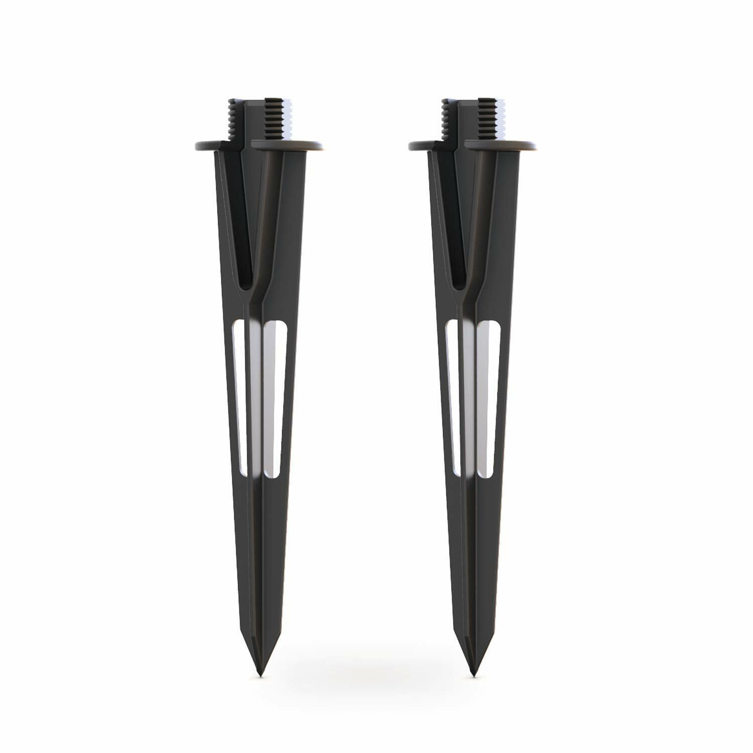 GOODSMANN Sturdy Solid Ground Spike Path/Spot/Floodlight Replacement Stake 2 PCS
