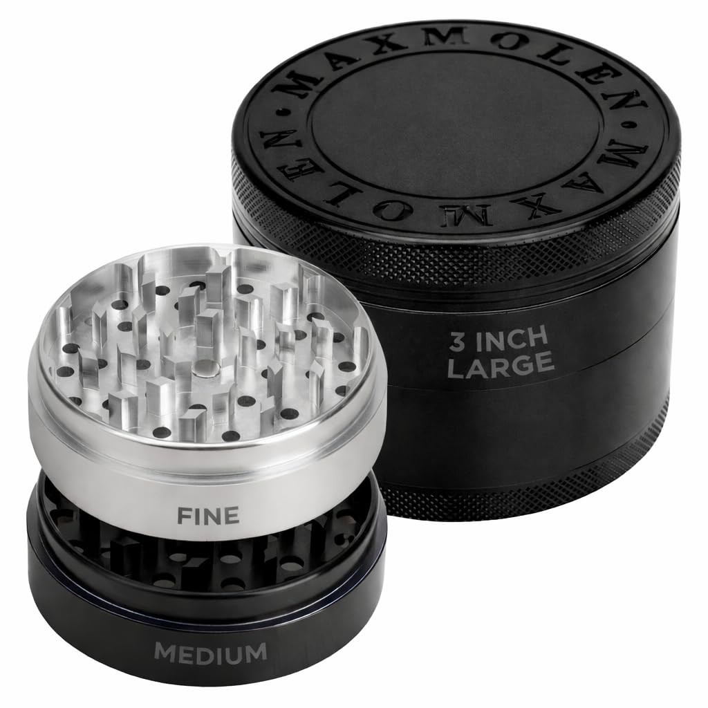 Large Manual Kitchen Spice & Seasoning Grinder, Dual Grind Plates for Fine & ...