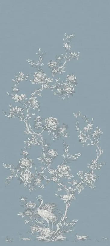 Wallpaper Charleston Light Blue Tonal Chinoiserie 2 Panel Mural