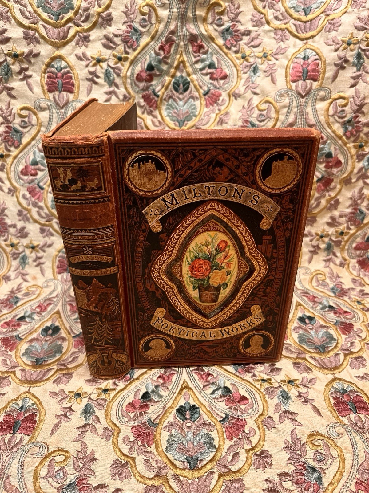 John Milton Poetical Works with Life Illustrated Gall & Inglis Victorian 1800s John Milton Poetical Works with Life Illustrated Gall & Inglis Victorian 1800s