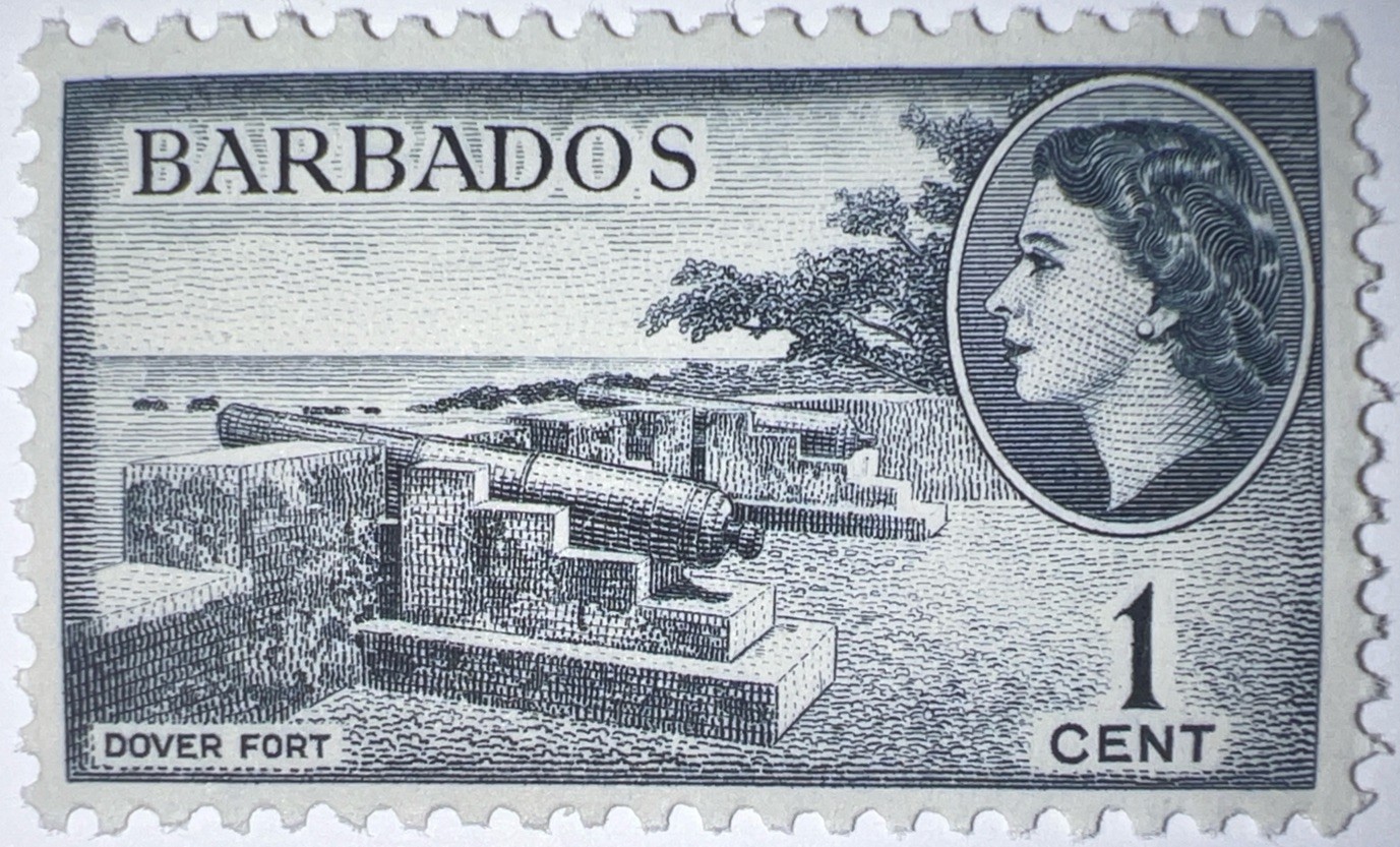 Travelstamps: 1953 BARBADOS  STAMPS SC# 235 QE II - DOVER FORT MINT MNH OG NH 1c