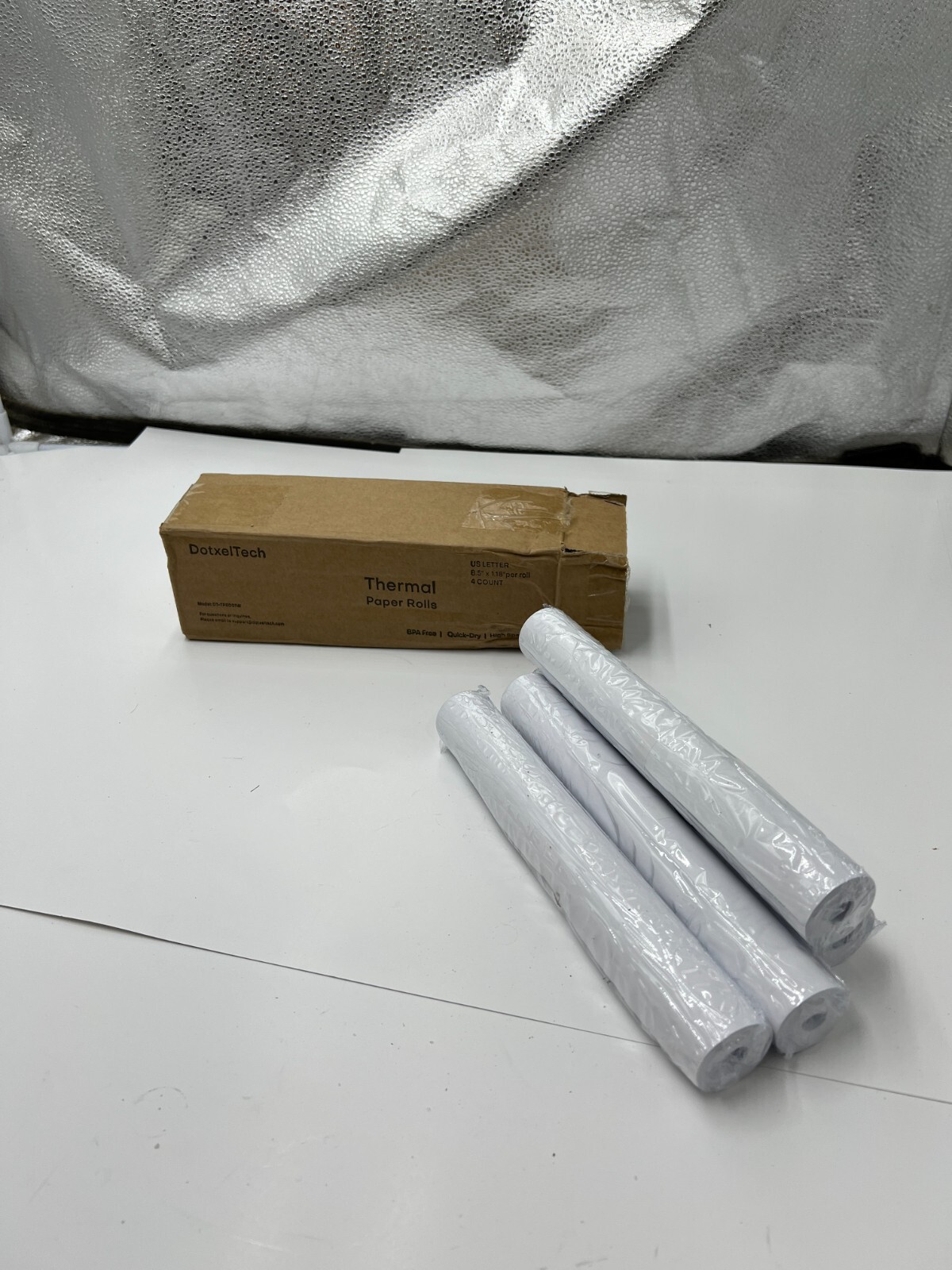 (LOT OF 48) Dotxeltech DT-TPR001W Thermal Paper Rolls US Letter 8.5