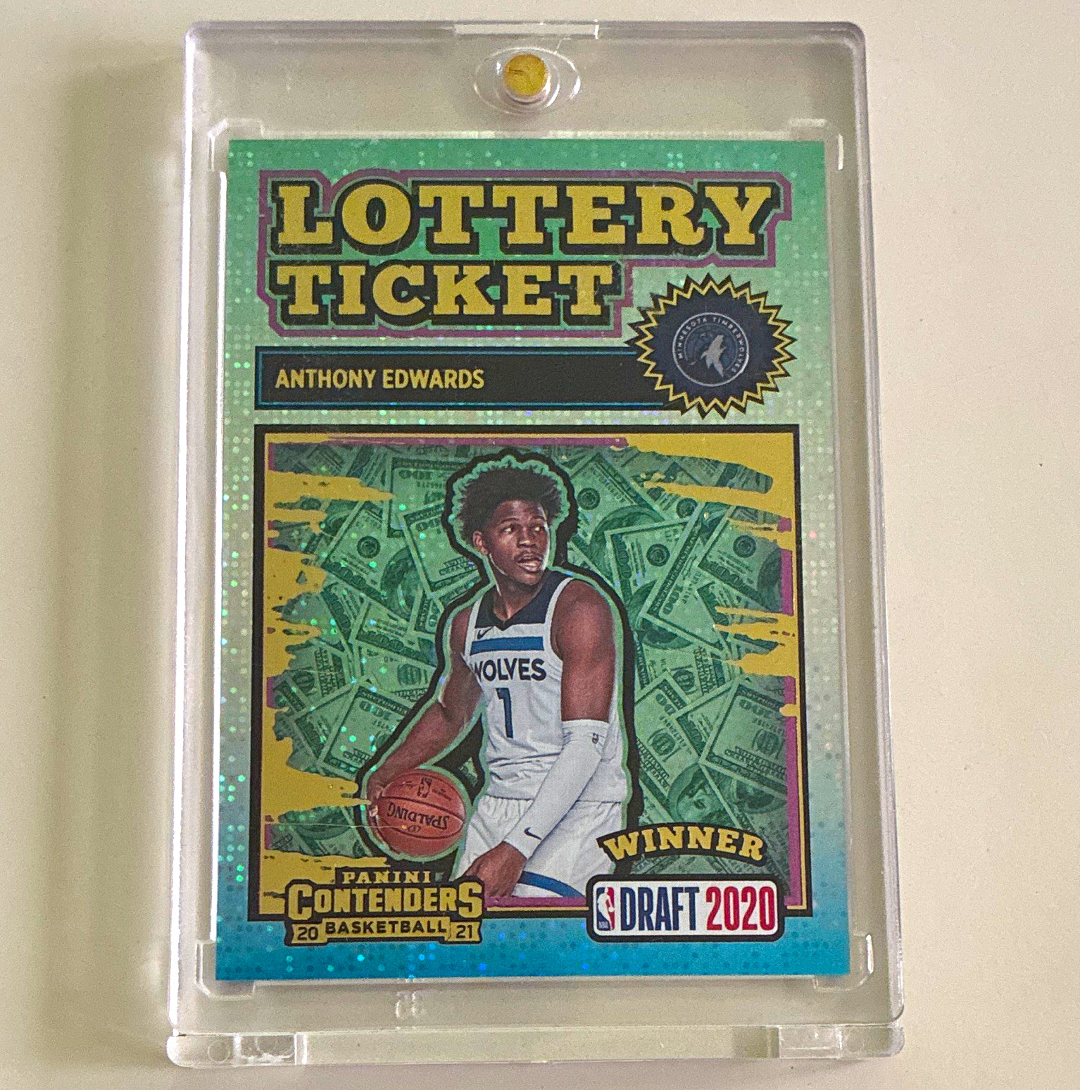 Panini 2020-21 Contenders Lottery Ticket Anthony Edwards RC Insert #11 Wolves Panini 2020-21 Contenders Lottery Ticket Anthony Edwards RC Insert #11 Wolves