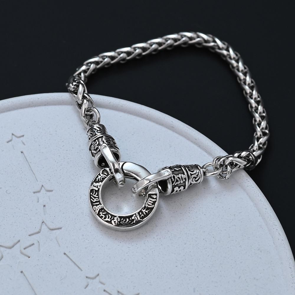 Vintage 925 Sterling Silver Bracelet Heavy Pendant Retro String Link Jewellery Vintage 925 Sterling Silver Bracelet Heavy Pendant Retro String Link Jewellery