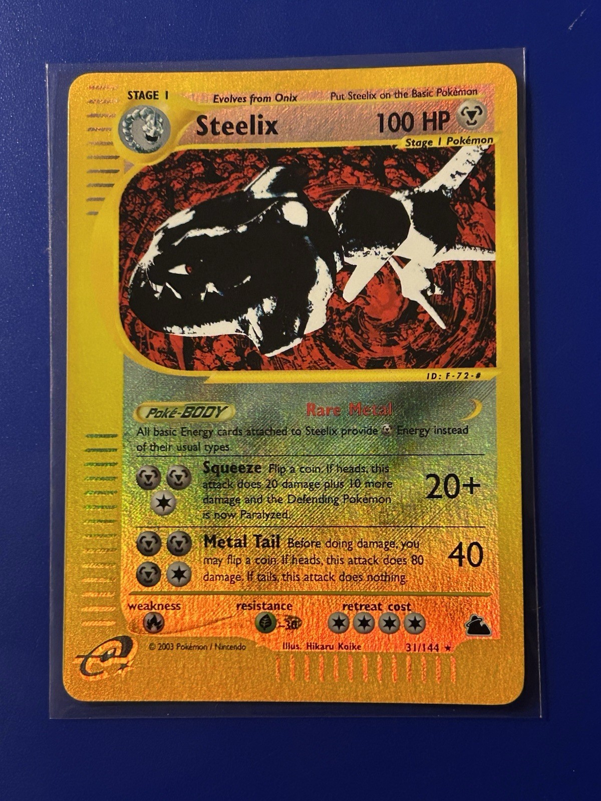 Pokemon TCG Vintage Steelix 31/144 Skyridge Reverse Holo very light play