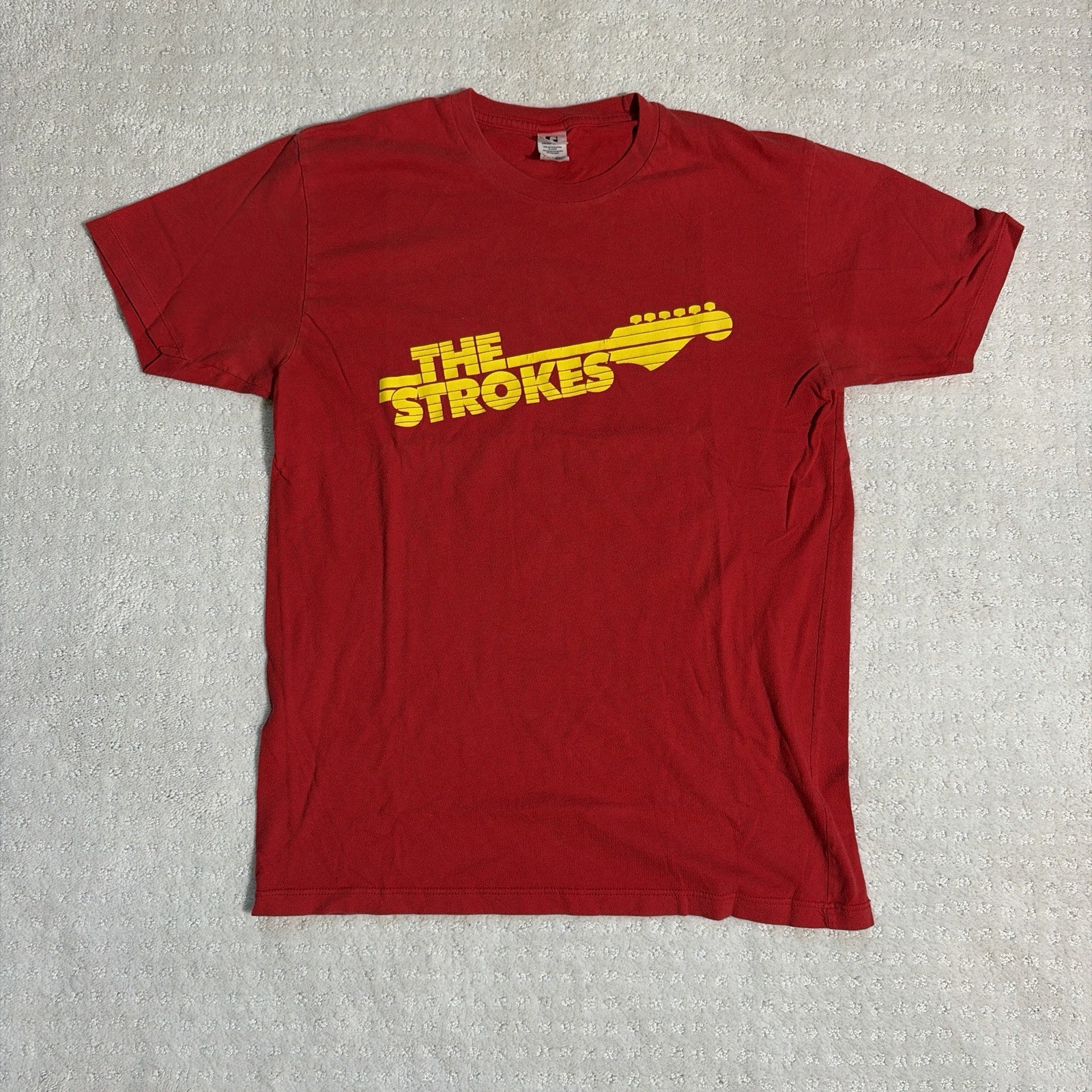 Vintage 2006 The Strokes US Tour T-Shirt Mens M Red Band Tee Y2K Indie Rock Tour