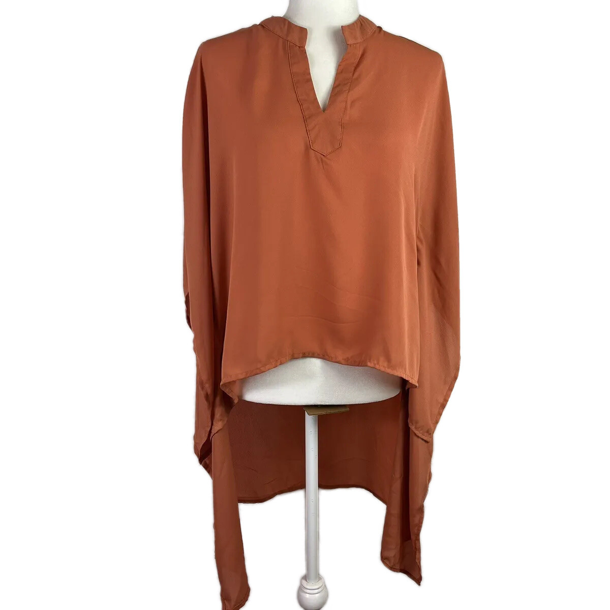 Favlux Fashion Hi-Low Oversized Rust Lightweight Womens Tunic Top Size Medium