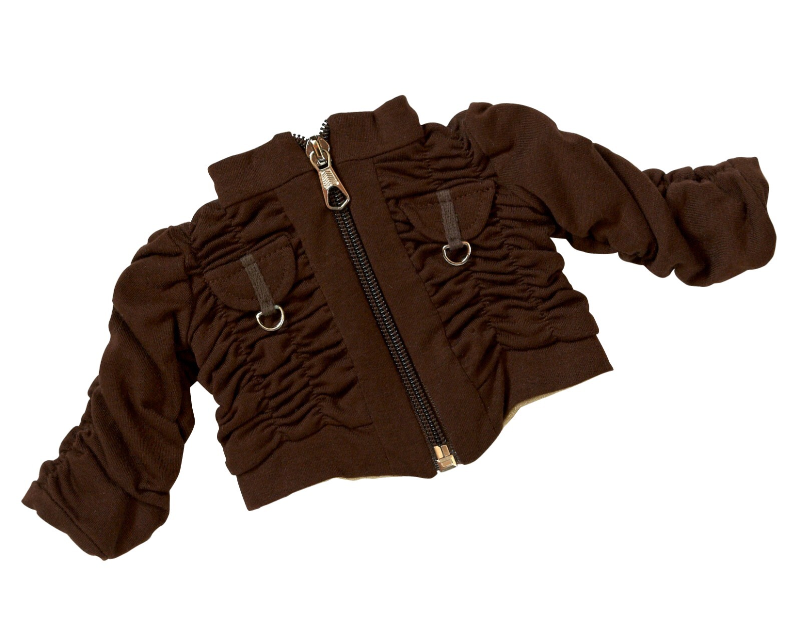 Brown Zippered Jacket | Fits Most 18\ Brown Zippered Jacket | Fits Most 18\
