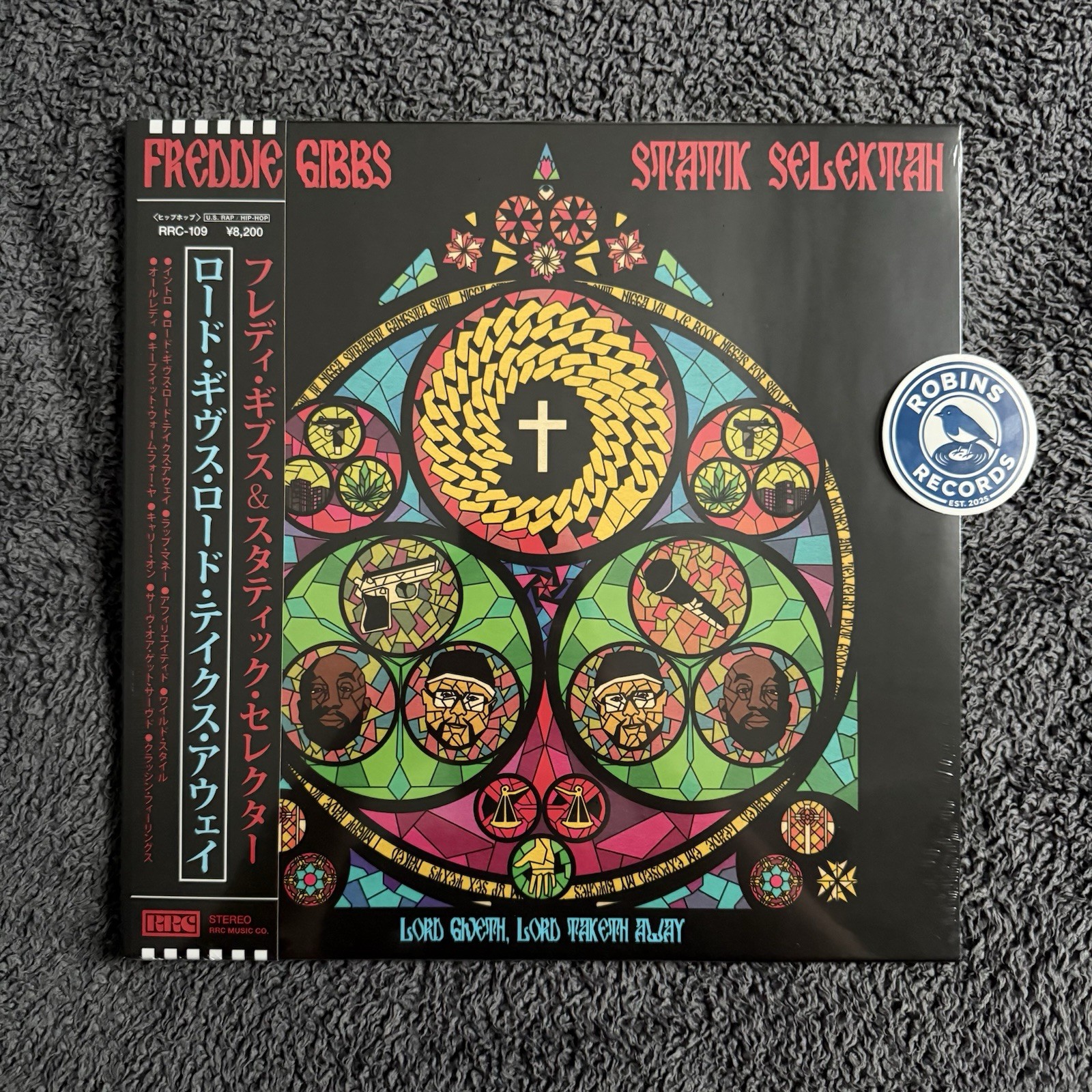 Freddie Gibbs & Statik Selektah - Lord Giveth, Lord Taketh Away OBI Vinyl (1/50) Freddie Gibbs & Statik Selektah - Lord Giveth, Lord Taketh Away OBI Vinyl (1/50)