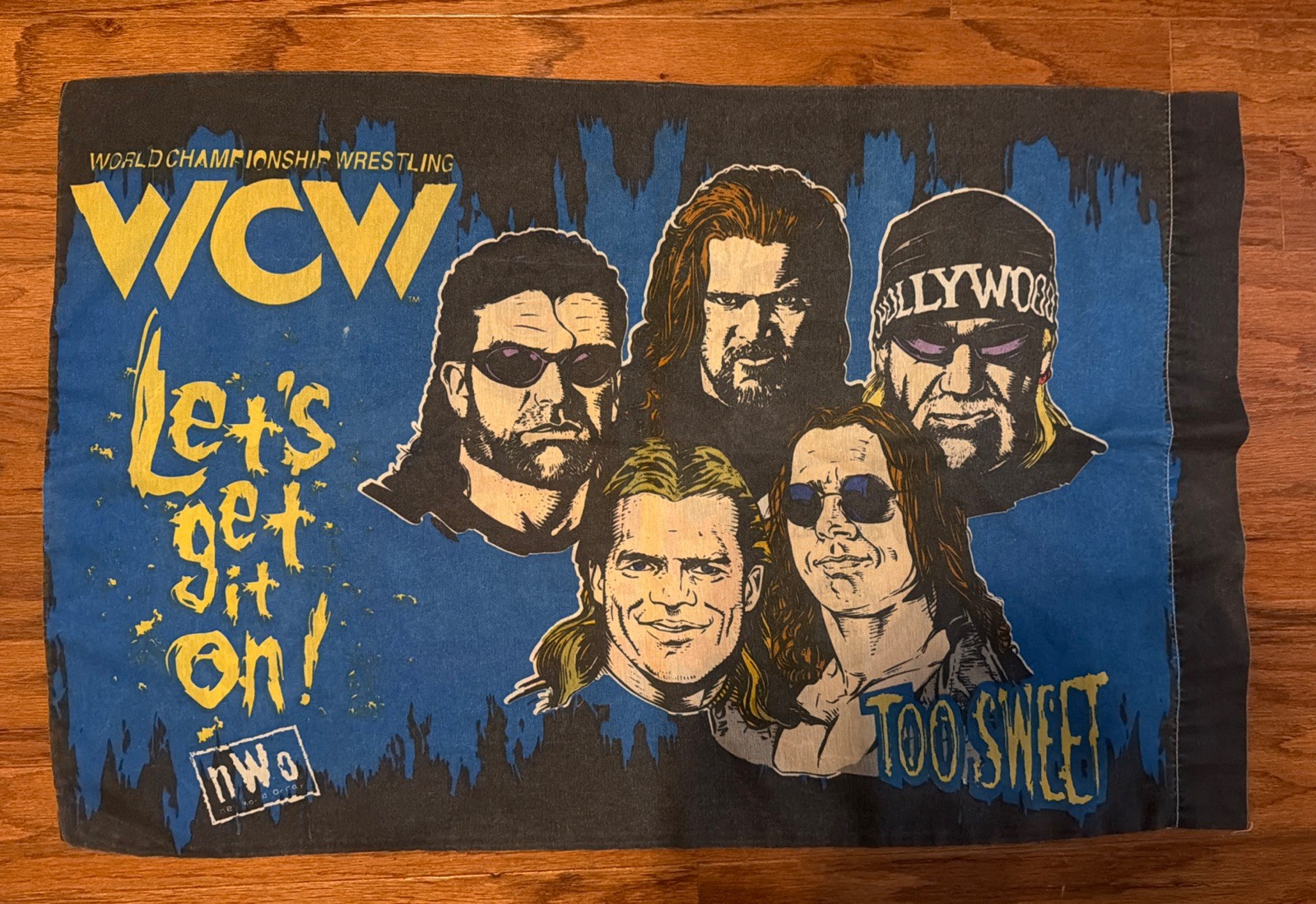 Vintage WCW NWO Pillowcase Wrestling Hulk Hogan Sting Macho Man Goldberg Vintage WCW NWO Pillowcase Wrestling Hulk Hogan Sting Macho Man Goldberg