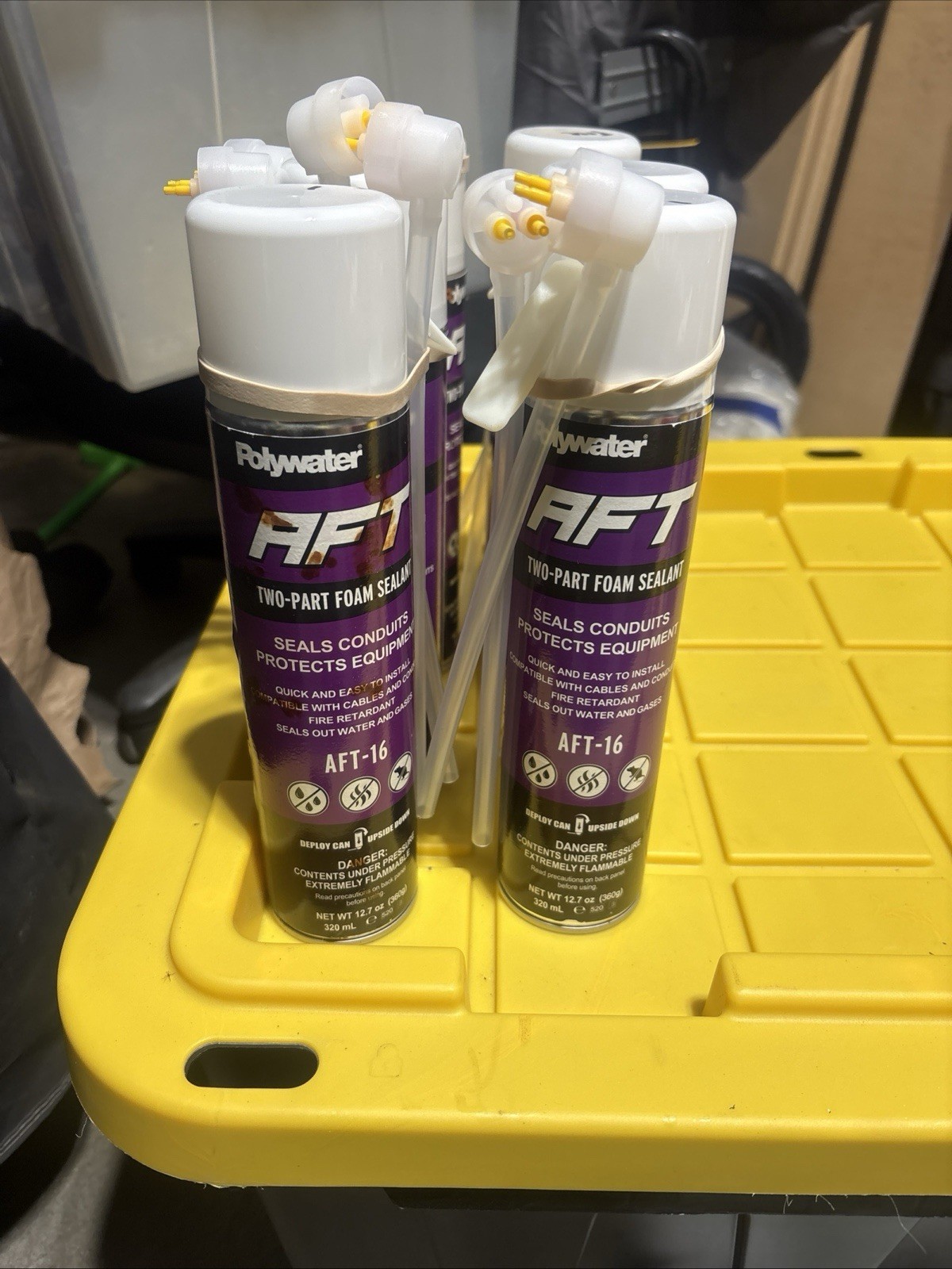 Qty-6 American Polywater AFT-16 Conduit AFT  Foam Sealant 360g-400mL 08/25