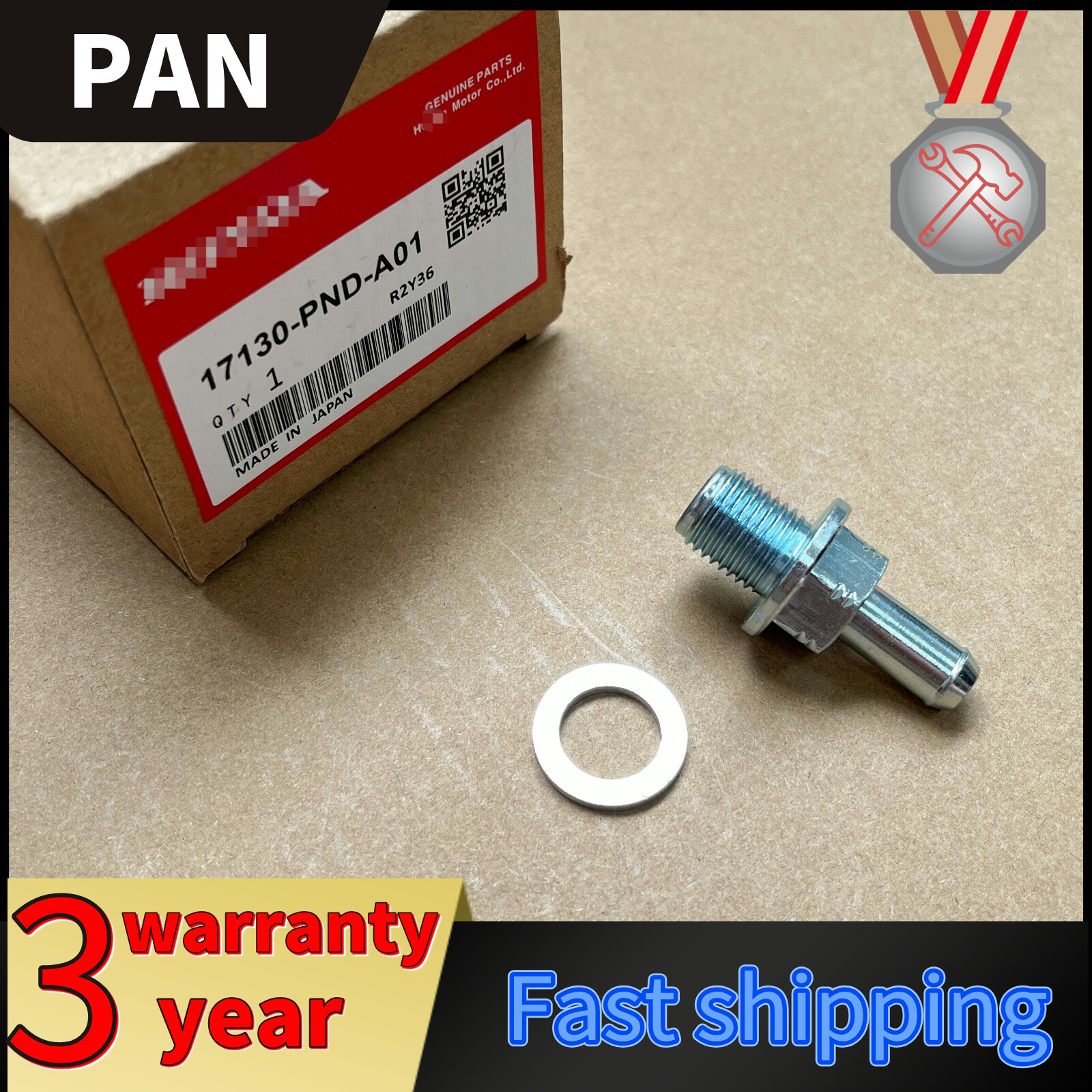 NEW OEM PCV Valve W/WASHER For Accord Civic 17130-PND-A01 / 94109-14000 NEW OEM PCV Valve W/WASHER For Accord Civic 17130-PND-A01 / 94109-14000