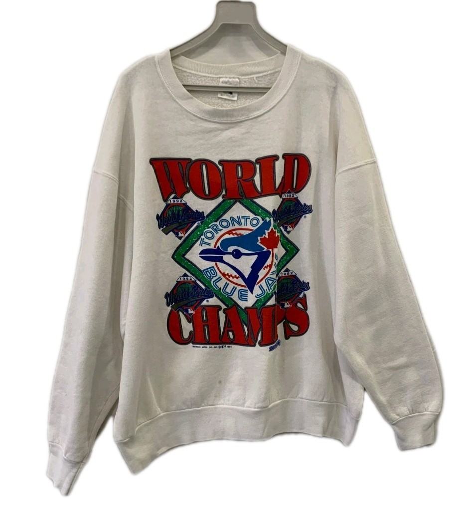 Vtge 1992 Toronto Blue Jays World Series Champs Sweatshirt Fruit of the Loom#102