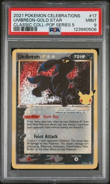 PSA 9 2021 Pokemon SWSH Celebrations Umbreon Classic Collection #17/17