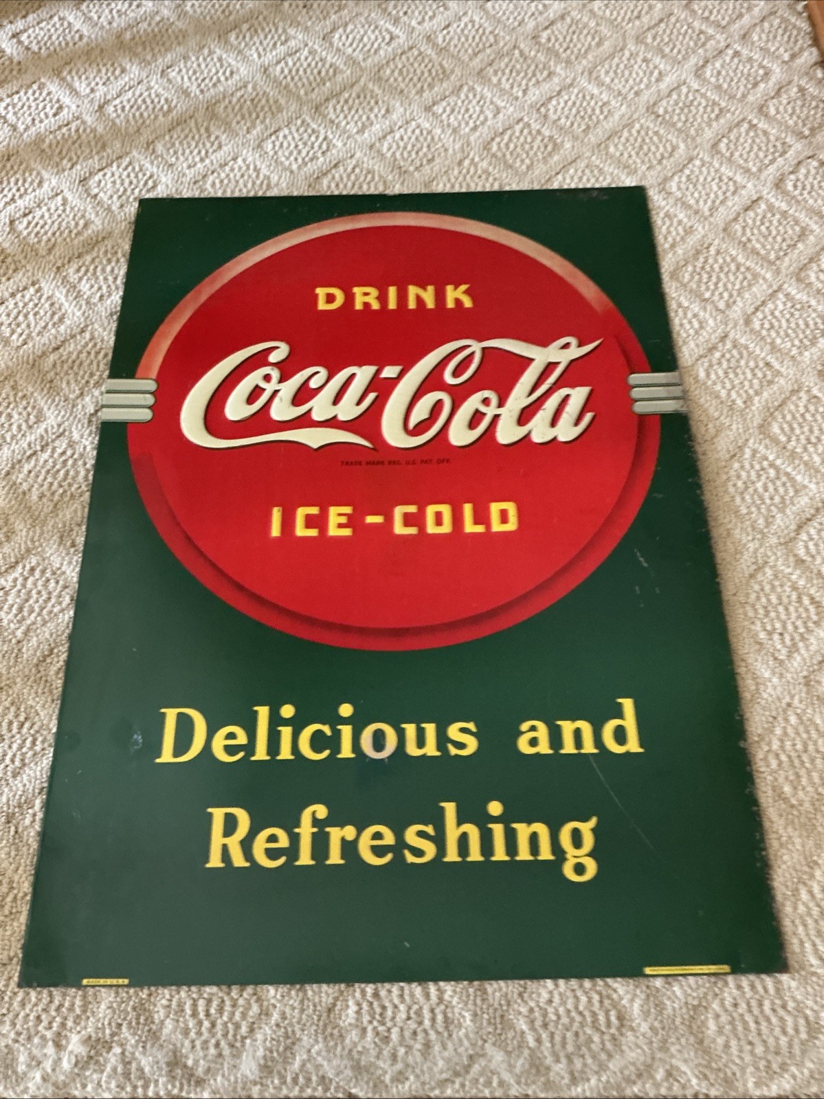 1941 Coca Cola Metal Sign, Robertson Dualife, Springfield Ohio