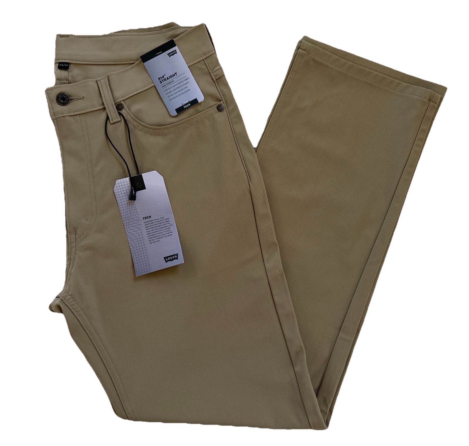 Levi\'s Men\'s 514 Straight Tech Pants, Beige
