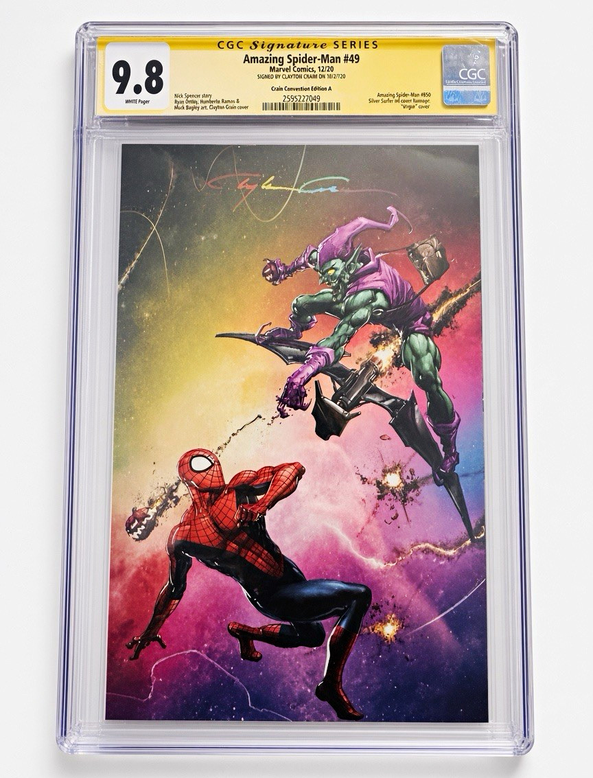 Marvel Amazing Spider-Man #49 CGC 9.8 SS Signed Crain Virgin Variant 2020