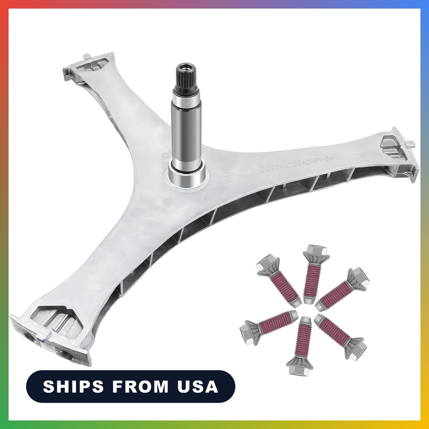 Washer Flange Shaft Assembly Drum Spider Arm Fixes Shaking Not Spinning Noise DC