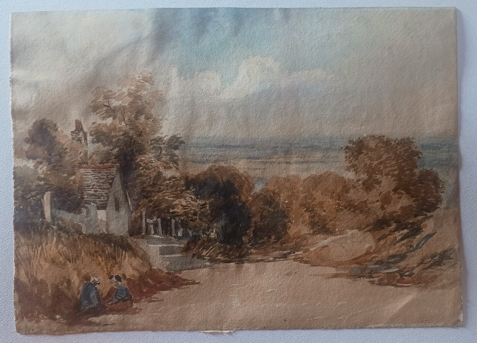 Beautiful Winston Churchill Watercolor, Rare, Original. Beautiful Winston Churchill Watercolor, Rare, Original.
