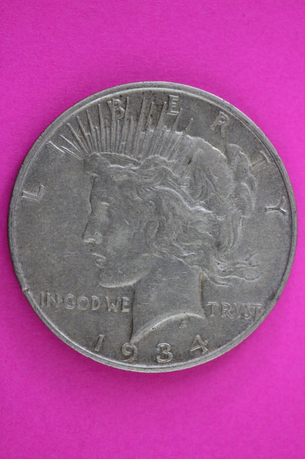 High Grade 1934 D Peace Liberty Silver Dollar Guaranteed Authentic Coin 1011