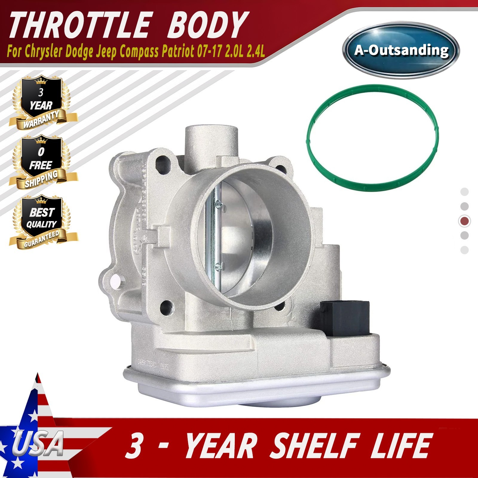 Throttle Body For Chrysler Dodge Jeep Compass Patriot 07-17 2.0L 2.4L 04891735AC