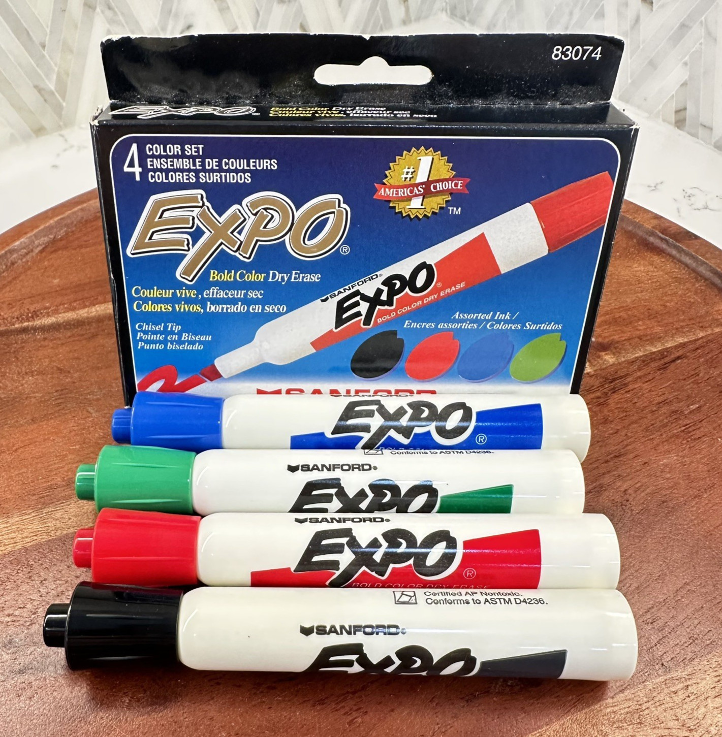 VTG 2000 Expo Dry Erase Sanford Markers Set Chisel Tip 83074 Strong Odor_Tested
