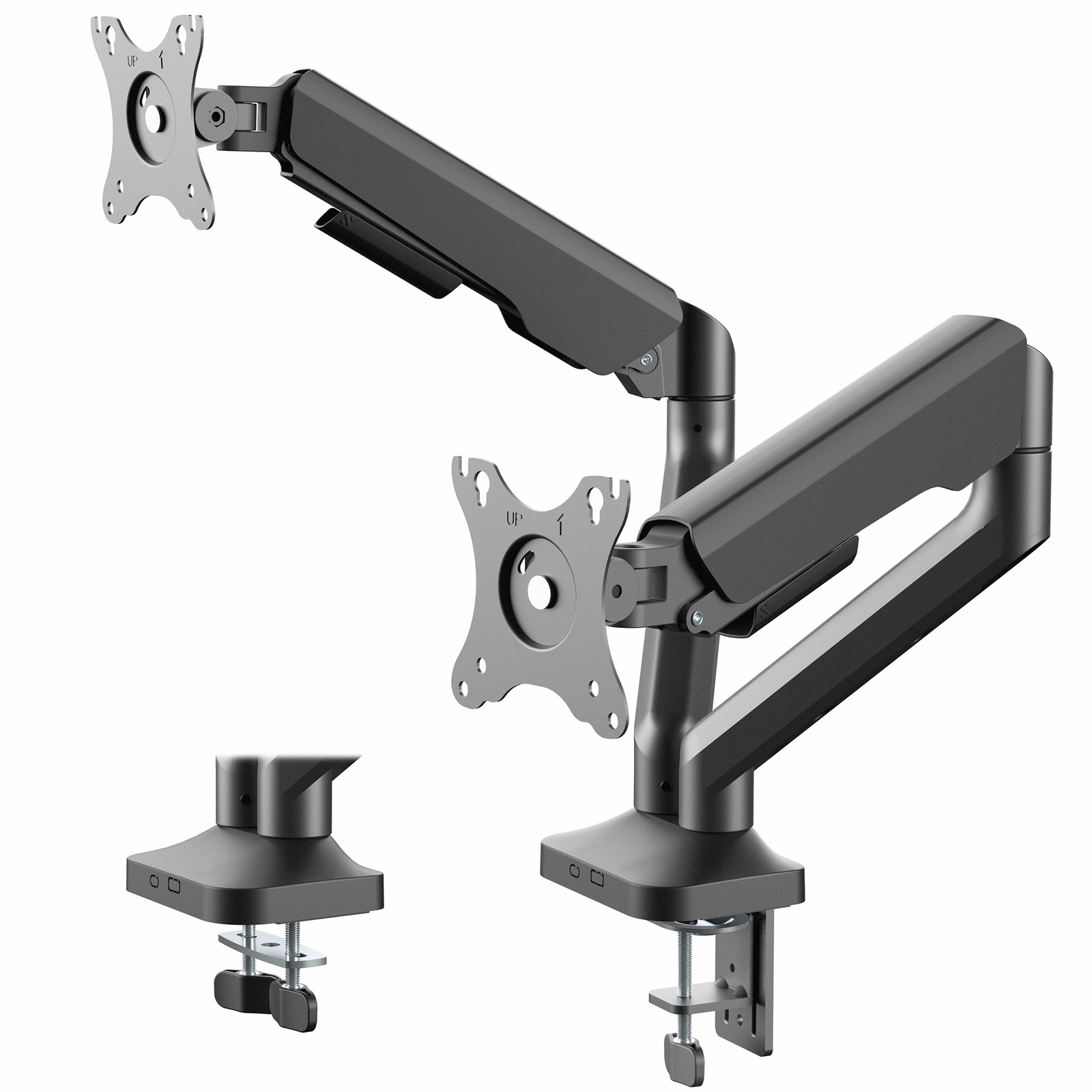 VIVO Pneumatic Arm Dual Ultrawide Monitor Desk Mount, Fits up to 35