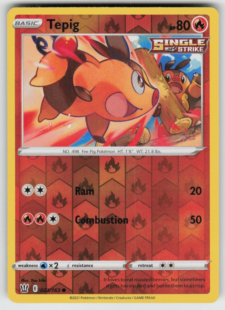 PO-04 Reverse Holo Tepig 023/163 Common SWSH05: Battle Styles NM