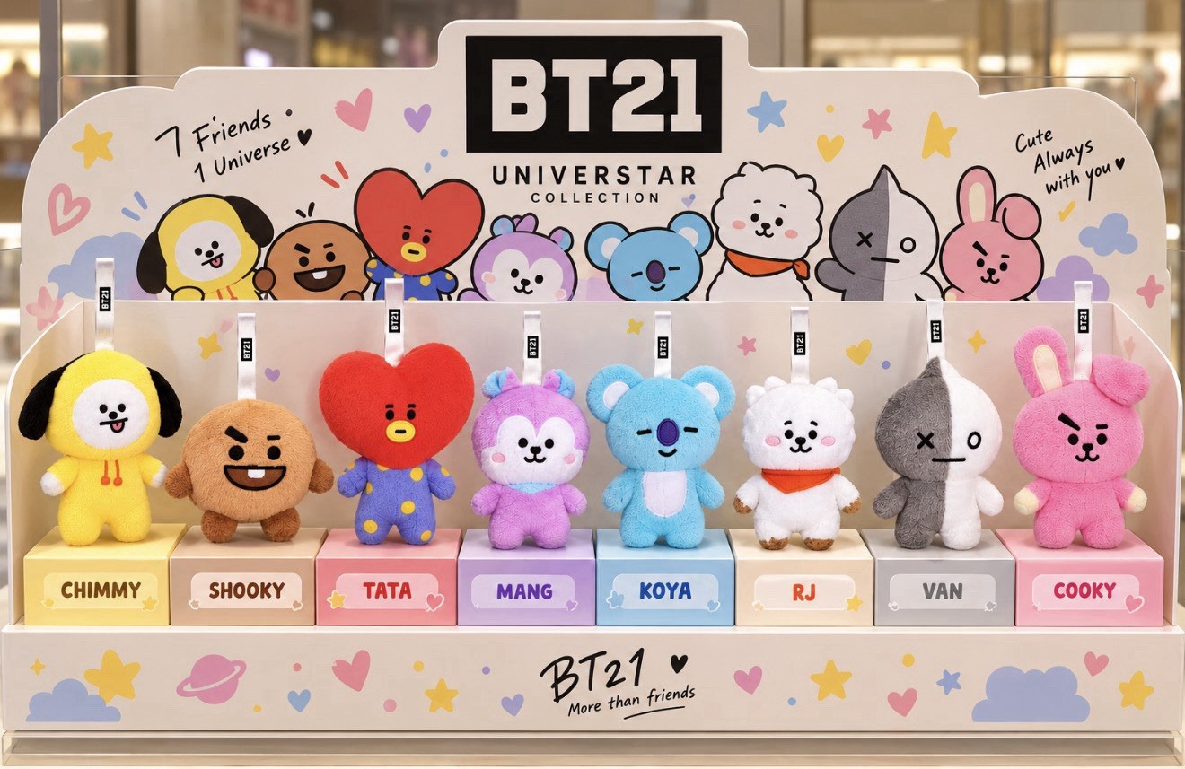 BT21 Mini Plush Lot Chimmy Shooky Tata Mang Koya RJ Van Cooky BT21 Mini Plush Lot Chimmy Shooky Tata Mang Koya RJ Van Cooky