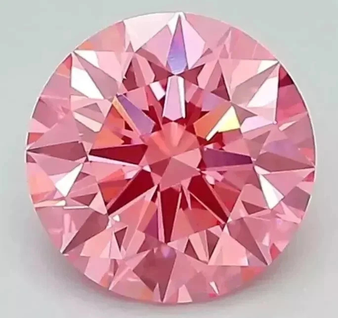 Certified 5.25 Ct VVS1 D Grade Round Shape Natural Pink Diamond Great Shine 12mm