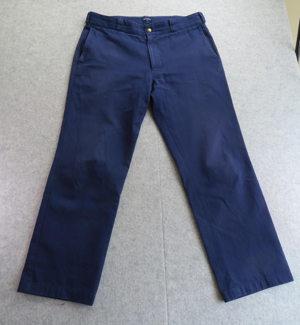 Noah NYC Pants Mens 34x30 Blue Cotton Chino Straight Leg Regular Fit Skater