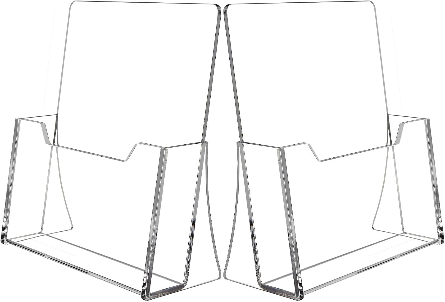Acrylic Brochure Holder 8.5 X 11 Inch 2 Pack Flyer Holder Display Stand Acrylic Brochure Holder 8.5 X 11 Inch 2 Pack Flyer Holder Display Stand