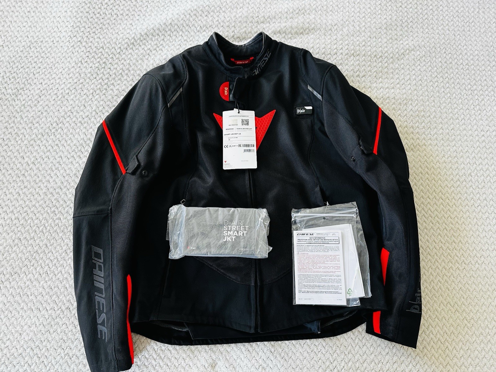 Dainese Smart Sport Airbag Racing Motorcycle Jacket Size 56